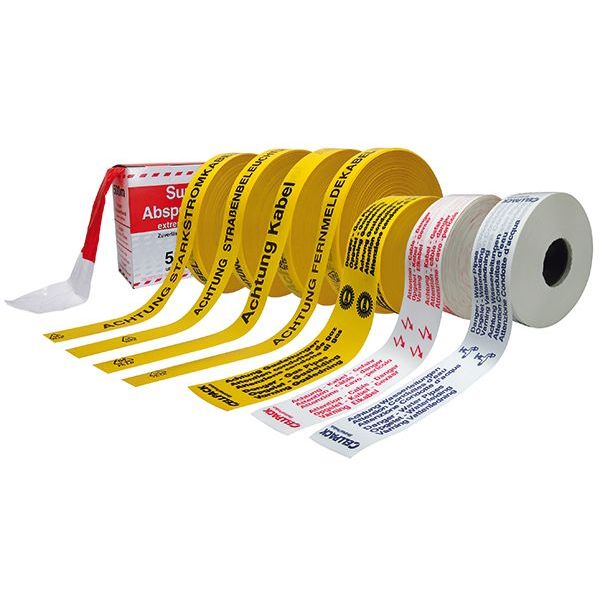 CELLPACK Trassenwarnband Nr.26"Fernmeldekabel" 40mmx250m gelb -Art. 145864
