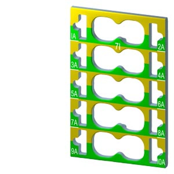 SIEMENS Farbkodierschild 6ES7193-6CP71-2AA0 10xgn/gb Pack=10STK -Art. 6ES7193-6CP71-2AA0