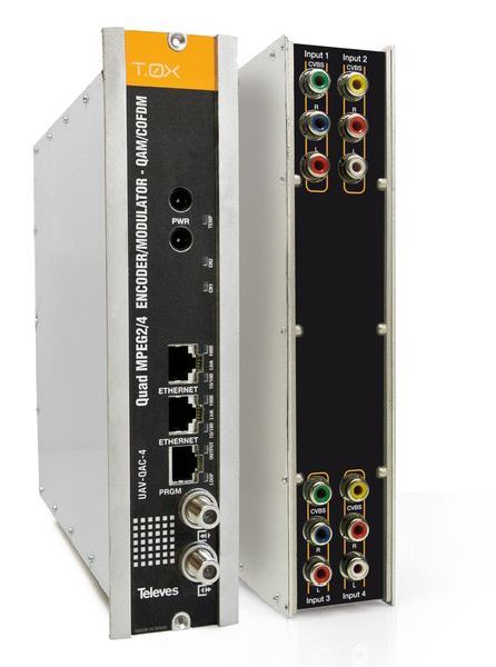 TELEVES Deutschland T-0X QUAD Modulator UAV-QAC-4 4 x AV in QAM oder COFDM -Art. 563822
