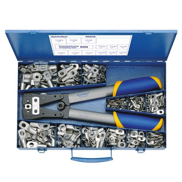 KLAUKE Sortimentskasten a. Sta. m. Rohrk. 6-50qmm u. Pressw. K05 -Art.SK65B