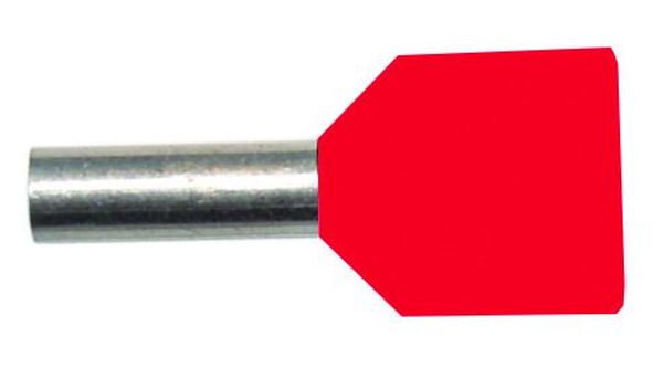 KLAUKE Doppel-Aderendhülsen 2x1,0qmm/10mm PAEH 100D/10 rot isoliert VE500 -Art.05101063