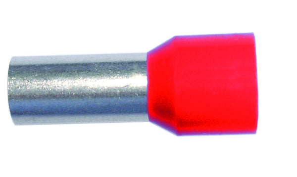 Intercable Aderendhülsen 10,0qmm/12mm PAEH 1000/12 rot isoliert VE100 -Art. 05101057