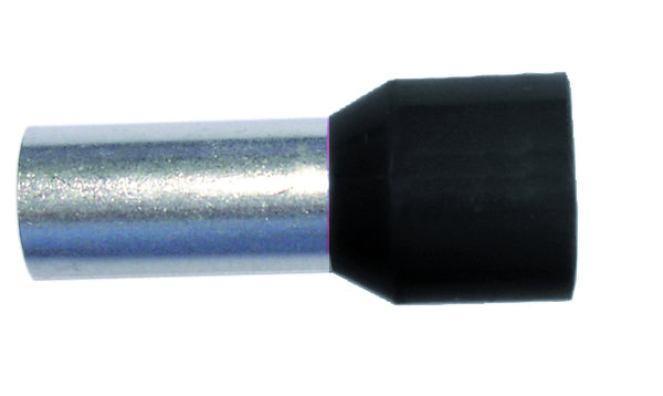 Intercable Aderendhülsen 1,5qmm/8mm PAEH 150/8 schwarz isoliert VE100 -Art. 05101563