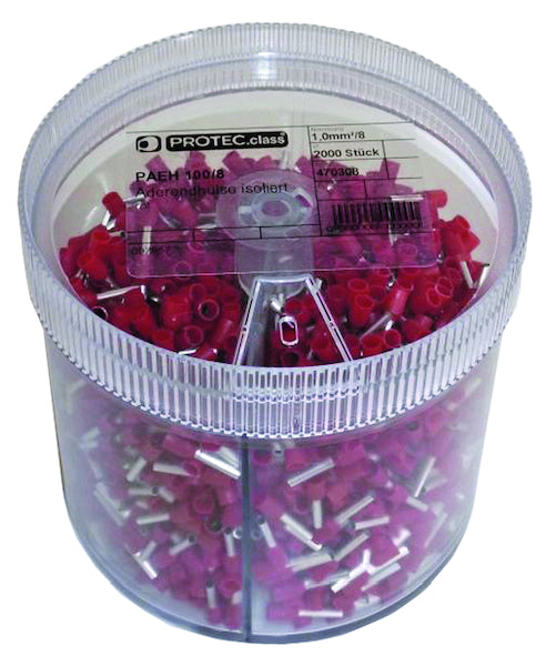 KLAUKE Aderendhülsen 0,5qmm/8mm PAEHG 050/8 weiss isoliert 2000St. -Art.05103652