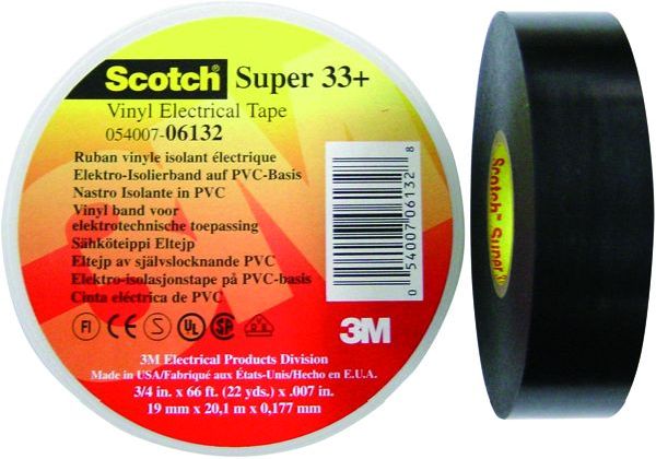 3M Isolierband Super33+-19x20 19mmx20m schwarz -Art.7000042541