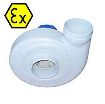 Venplast PC 284 EX 400V PTC PE-EL – explosionsgeschützter Radialventilator, säurebeständig, 785 m³/h, 0,18 kW