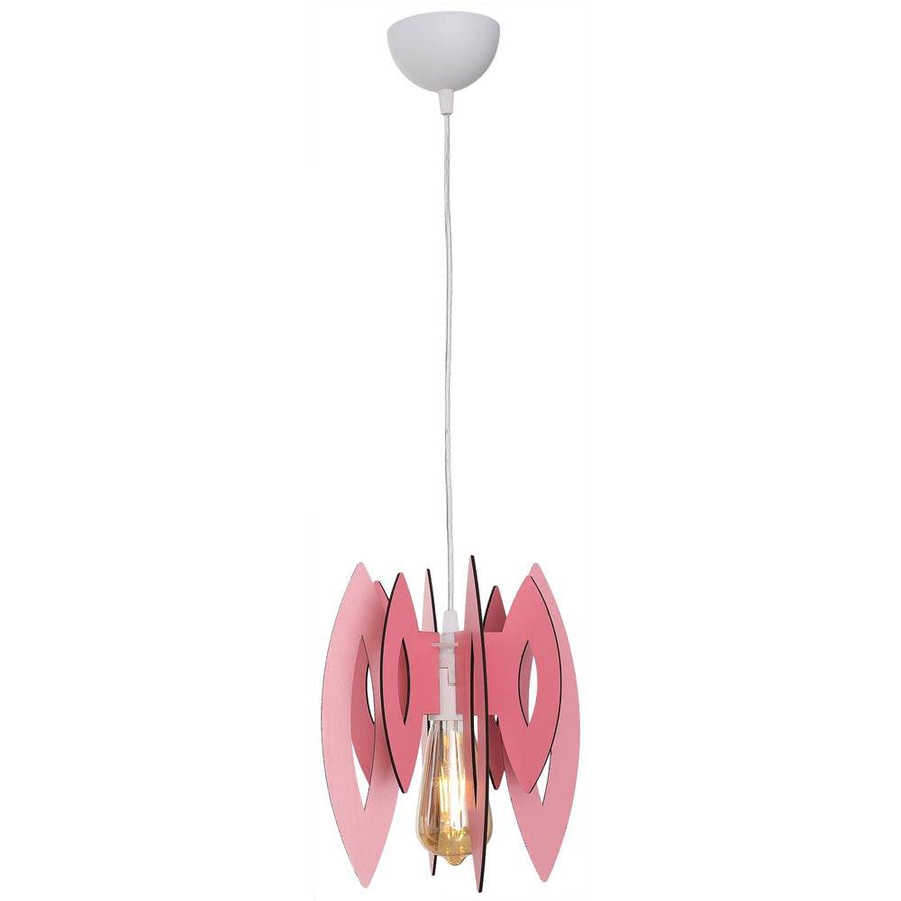 Erste Pendelleuchte Elips, rosa, 1 x E14, 60 W, 70 cm
