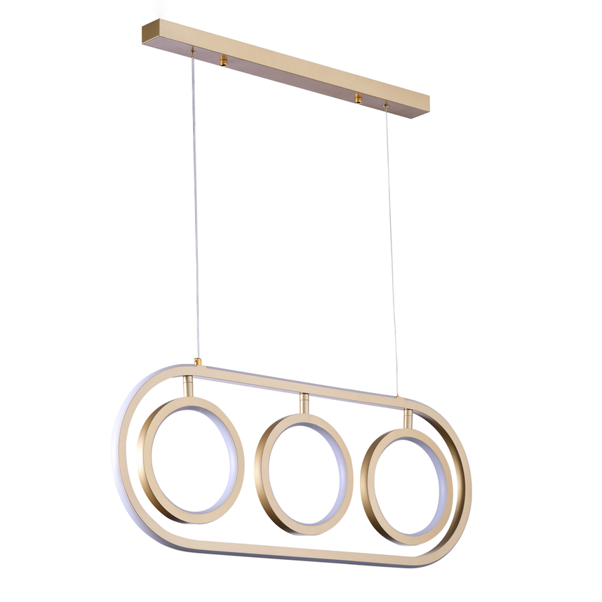 Erste LED-Pendelleuchte Cocktail, 52 W, 2940 lm, 2700–5400 K, gold