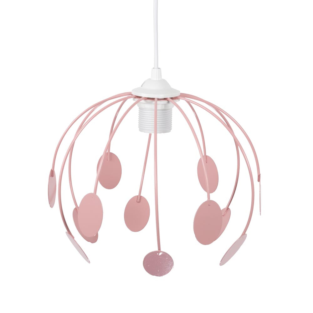Erste Pendelleuchte Peri Drip, rosa, E27, 60 W, 70 cm