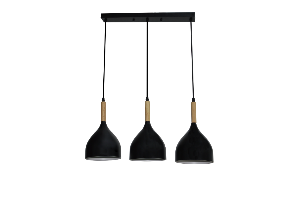 Erste Pendelleuchte Player, 3x E27, IP20, schwarz