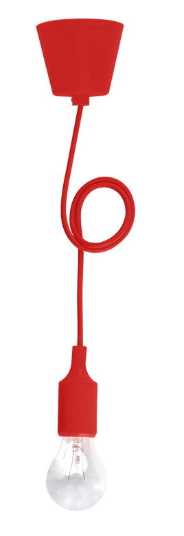 Erste Pendelleuchte Vogue, rot, 1 x E27, 60 W