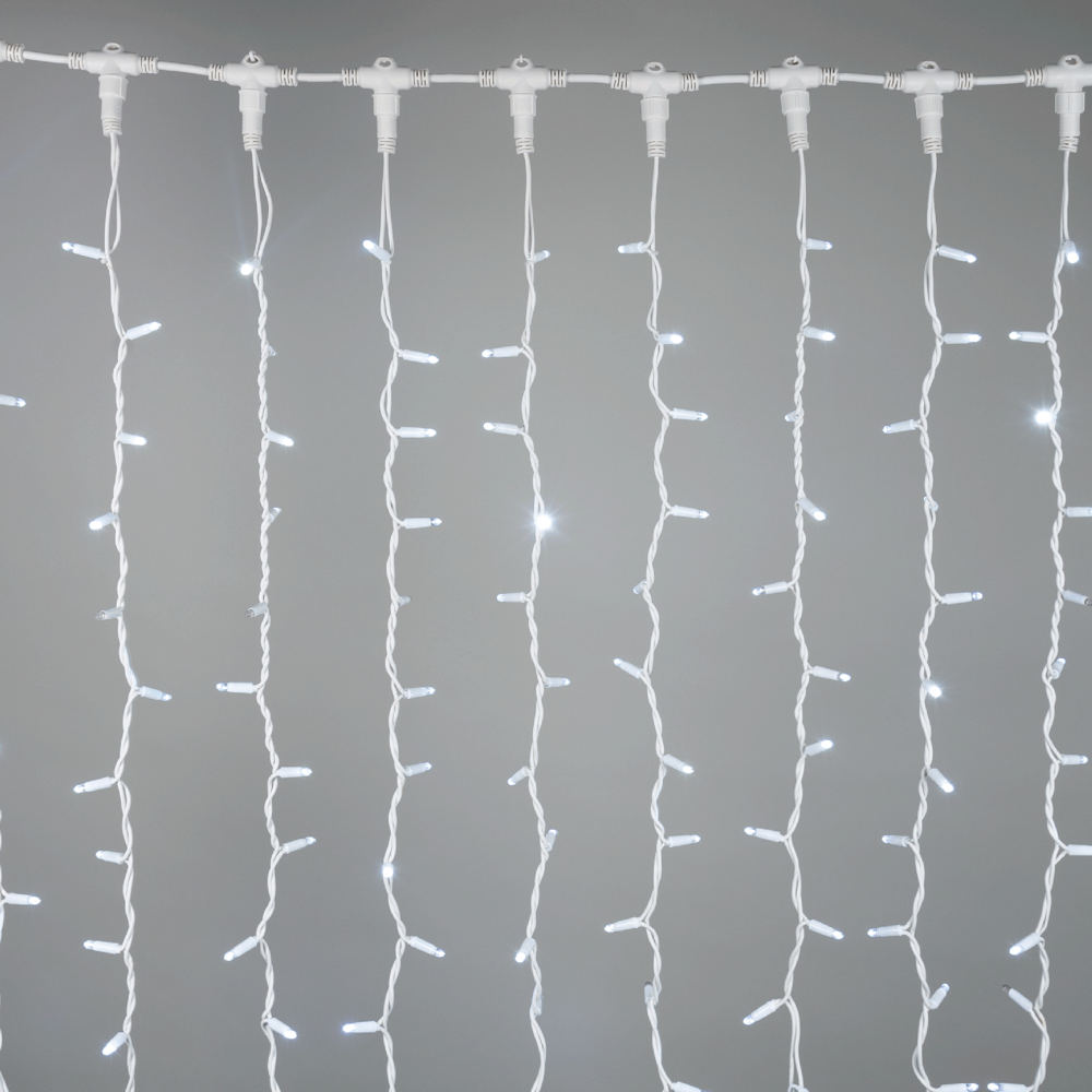 Erste LED-Lichtervorhang, 925 LEDs, 3 x 3 m, kaltweiß