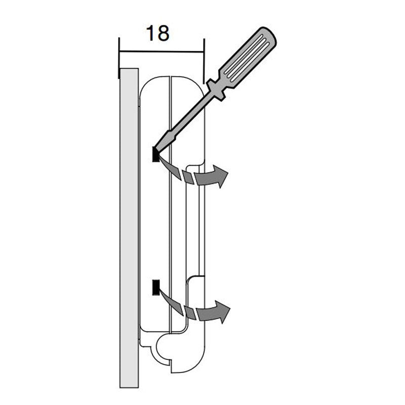 Perry 1TPTE011B Uhrenthermostat mit Display