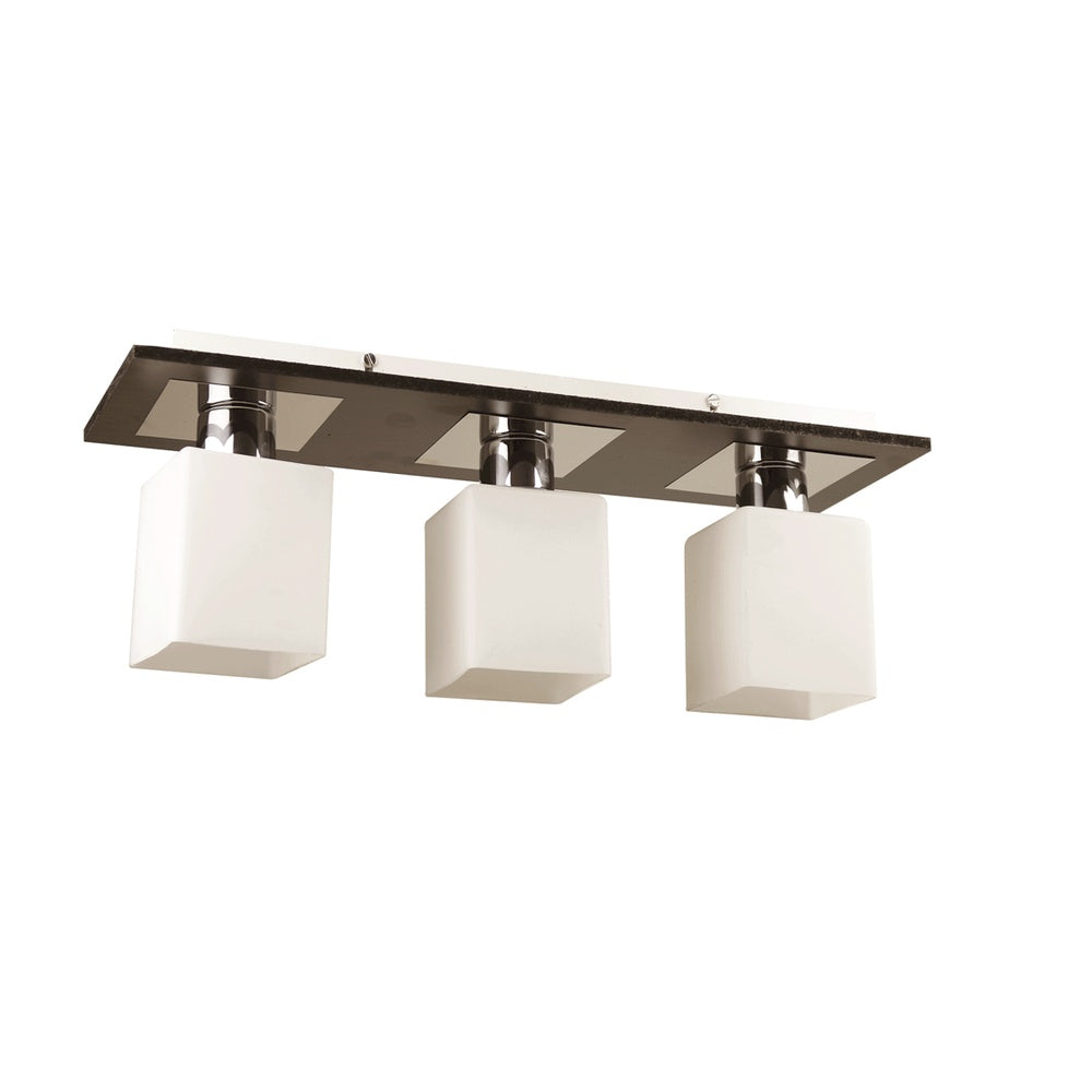 Erste Deckenleuchte Andra 3-flammig, 3x E27, 60 W, wenge/chrom