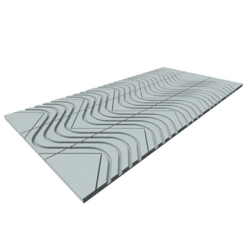Solarics Warmup Ultra-12 hydraulische Fußbodenheizplatte – gebogenes Service-Panel 18 mm x 600 mm x 1200 mm – Aufwärmen – Hydraulische Fußbodenheizung