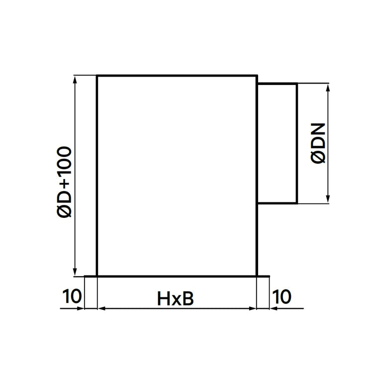 Irsap Plenum verzinkt L. 30 H. 15 cm, für BMA/GRA Zuluftöffnungen mit seitlichem Anschluss TLZPLE03015L1