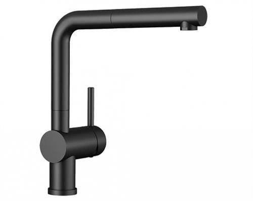 Blanco Linus-S Küchenarmatur mit Ausziehbrause, schwarz matt