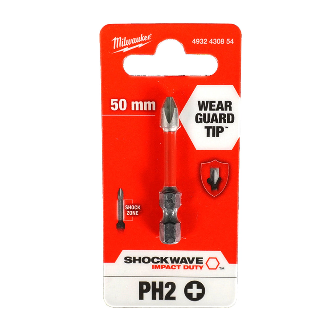 Milwaukee Shockwave Bit PH2, 50 mm