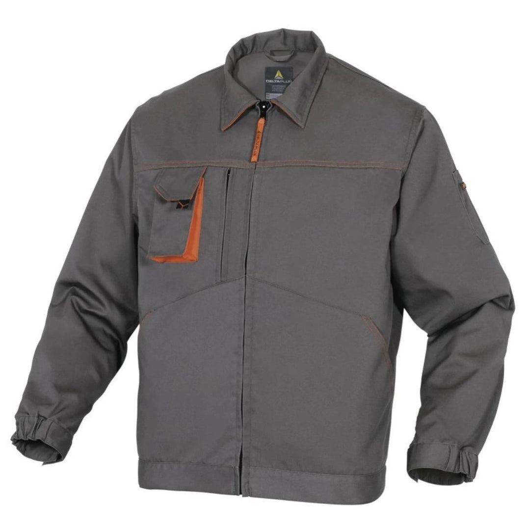 Deltaplus Mach2 Arbeitsjacke, Grau/Orange, Größe XXL