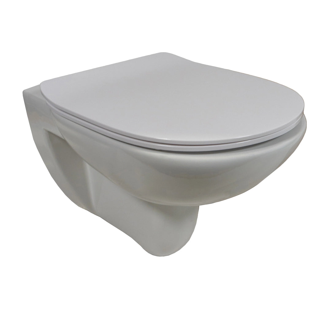 Roca Debba Round Set Wand-WC Rimless mit WC-Sitz Slim, Absenkautomatik, Duroplast