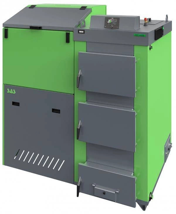SAS Bio Solid Festbrennstoffkessel 150 kW, rechts, Regler TECH