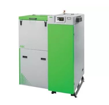 SAS Solid Festbrennstoffkessel 36 kW, links, Regler TECH 2