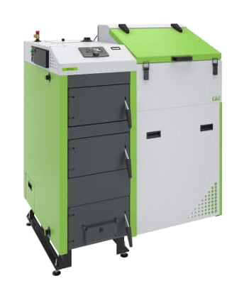 SAS Spark Festbrennstoffkessel 23 kW, rechts, Regler TECH 2