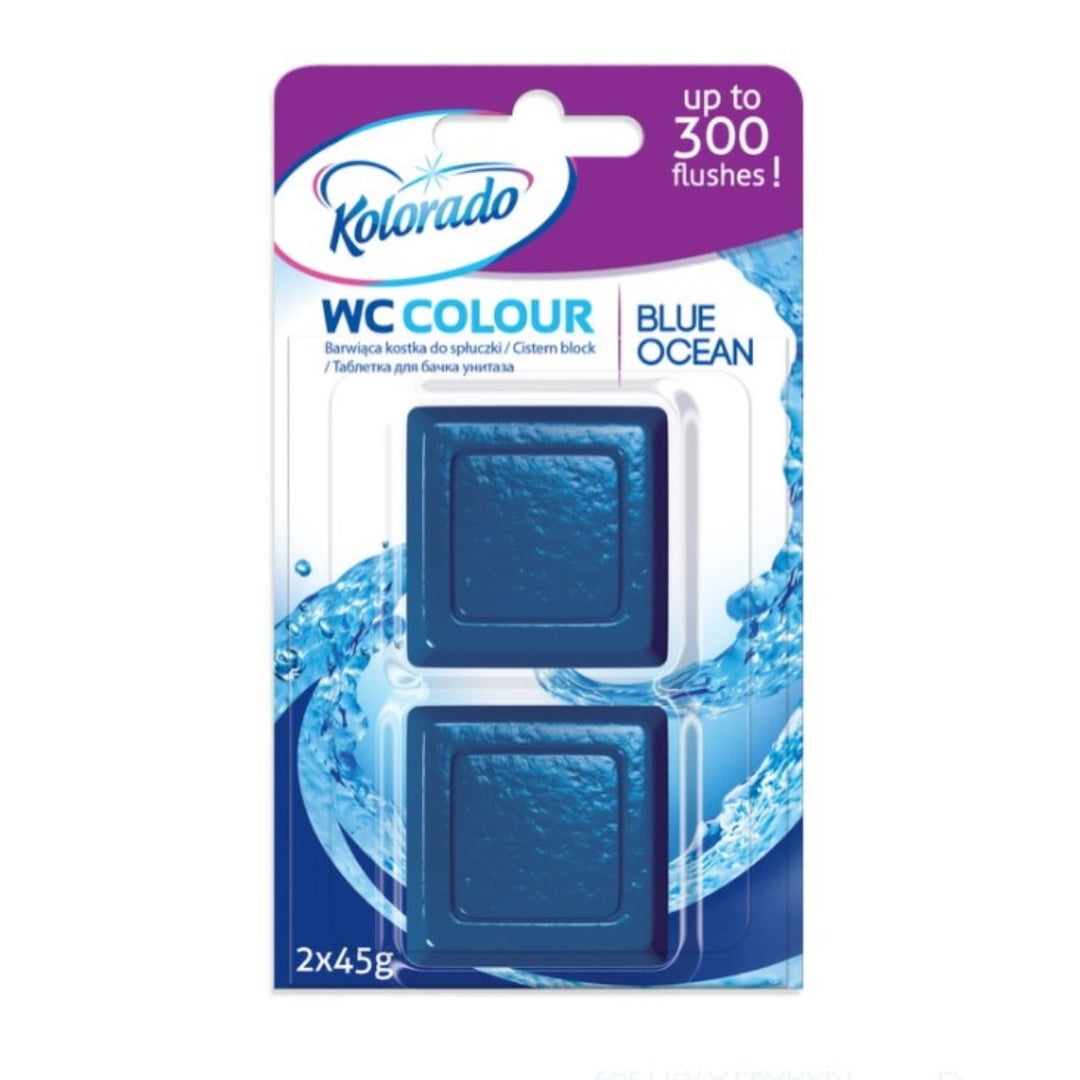 HAL Colour WC-Duftstein Ozean, blau, Duopack 2 x 45 g