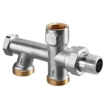 Oventrop Duo Zweirohr-Verteiler mit Absperrung 3/4"