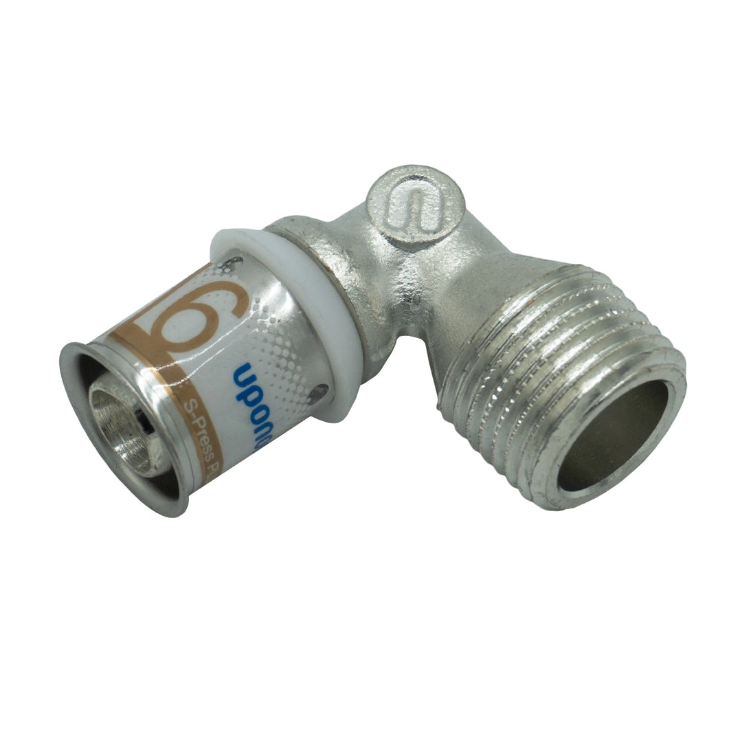 Uponor S-Press PLUS Winkel 90° 16 mm x R 1/2" AG
