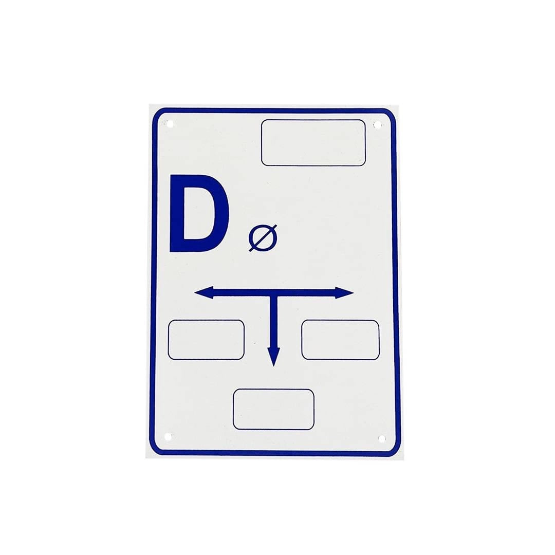 Doliński Hinweisschild für Schieber „D“, Aluminium