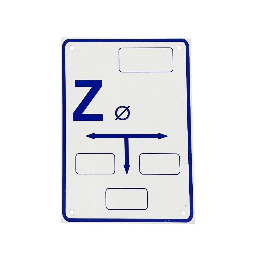 Doliński Hinweisschild für Schieber „Z“, Aluminium