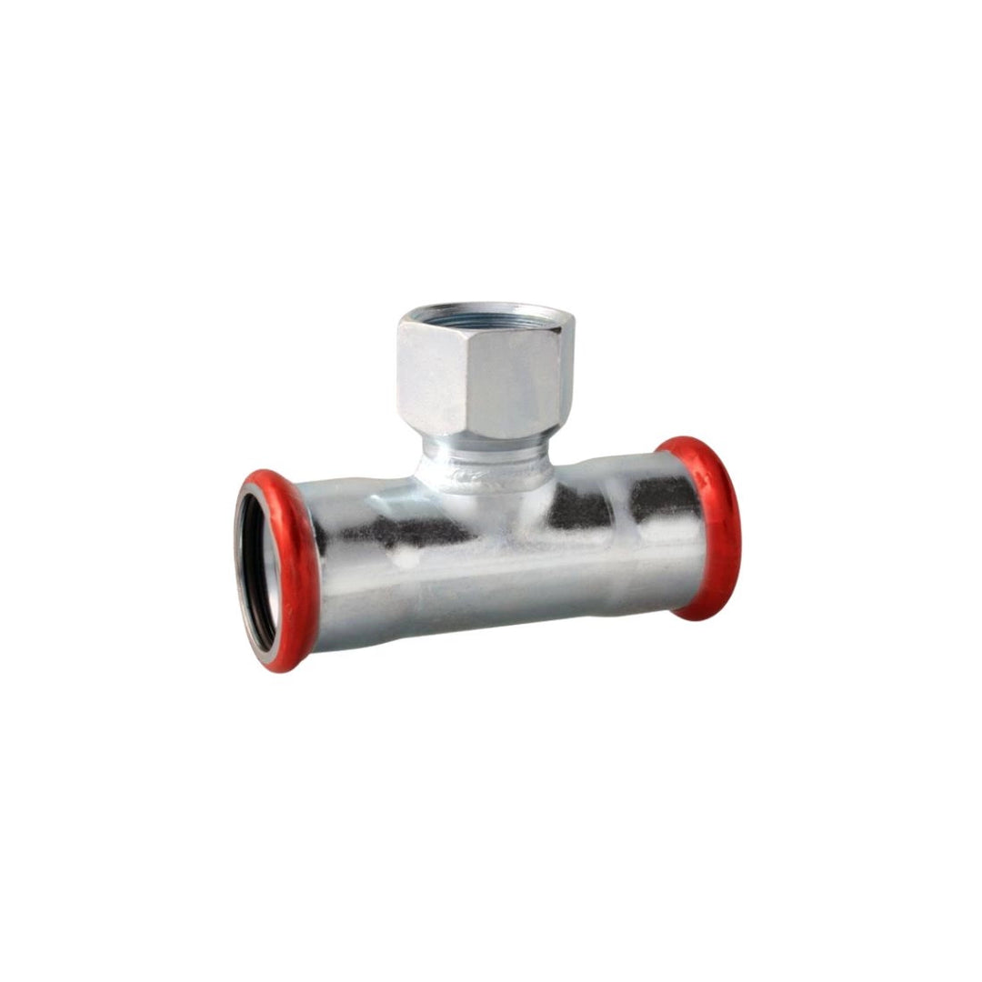 Vesbo Carbon Press-T-Stück mit IG 22 x Rp 1/2" x 22 mm