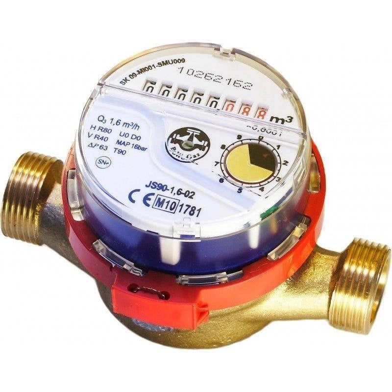 Powogaz Wasserzähler JS90 1,6-02 Smart+ DN15, Warmwasser