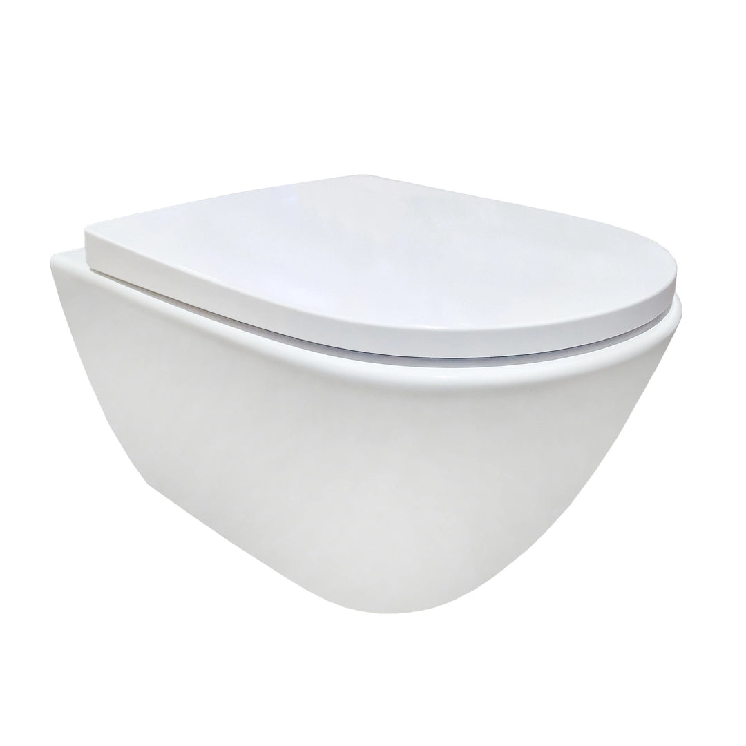 Roca Ona Set Wand-WC Rimless mit WC-Sitz, Absenkautomatik, Duroplast