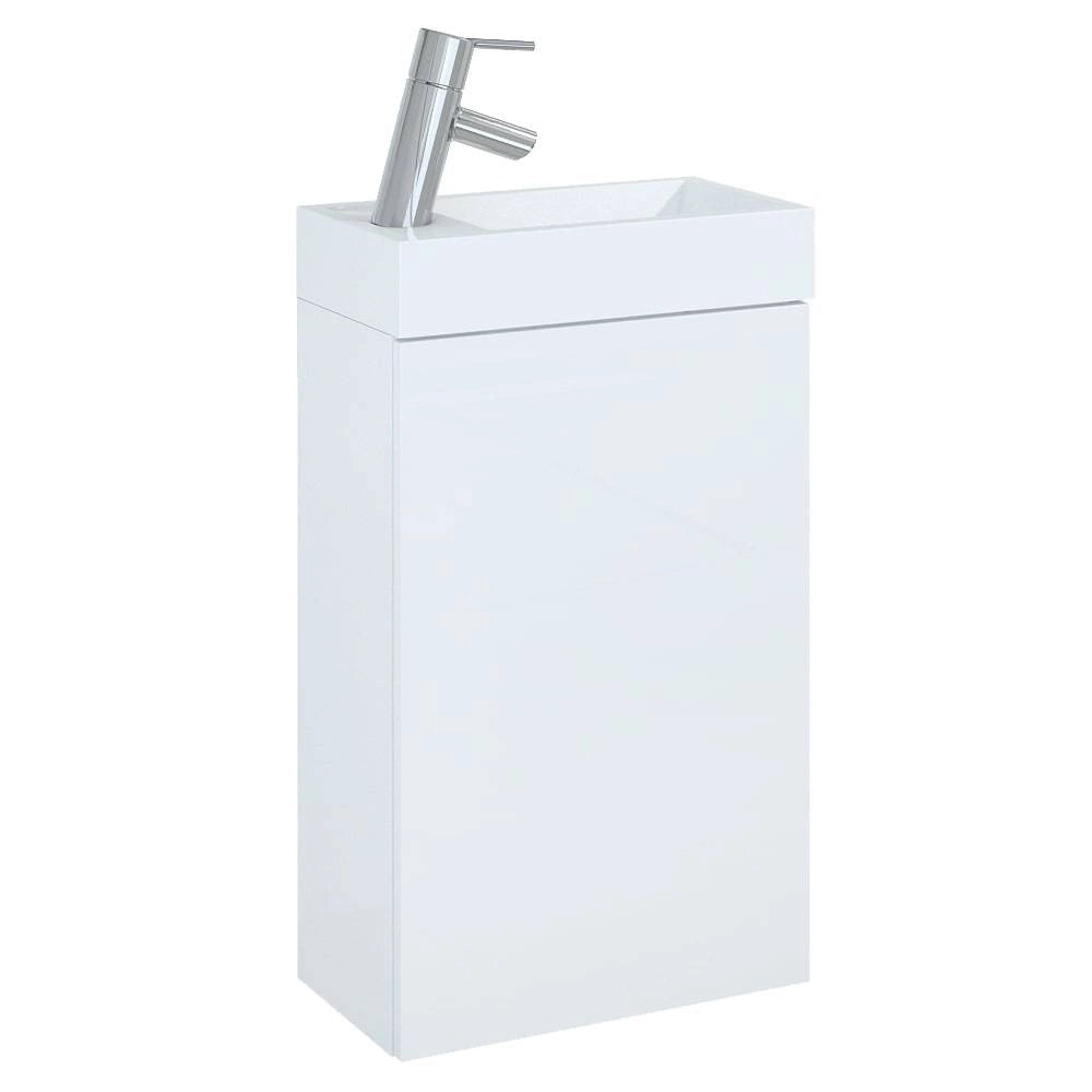 Elita Young Basic 40 1D Set Waschtischunterschrank mit Waschtisch, weiß