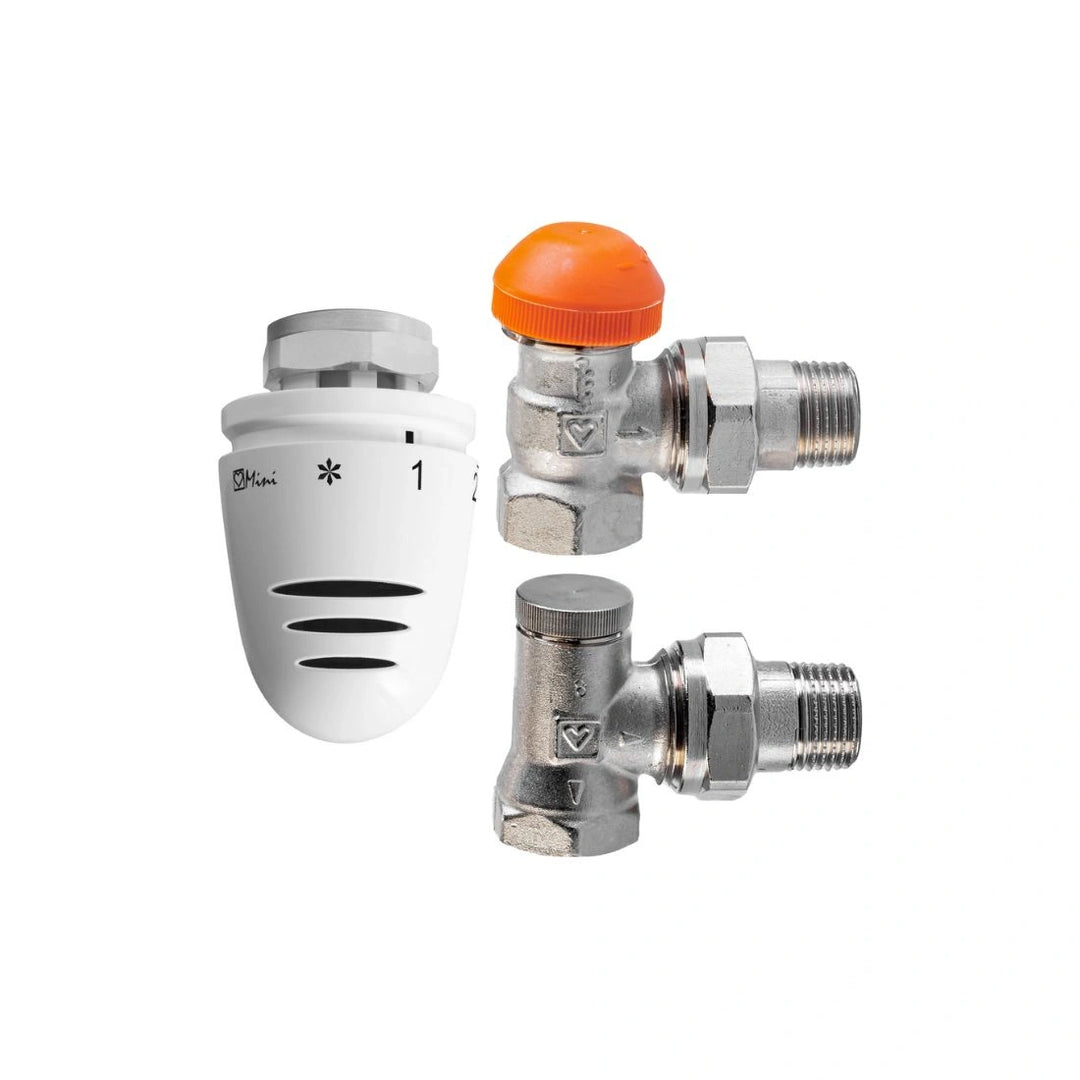Herz Thermostat-Set Eckform 1/2″