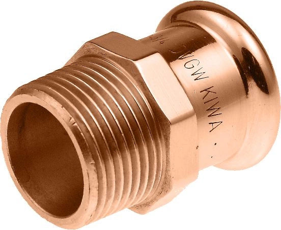 KAN-therm Copper Übergangsstück AG 15 mm x R1/2", Kupfer-Pressfitting