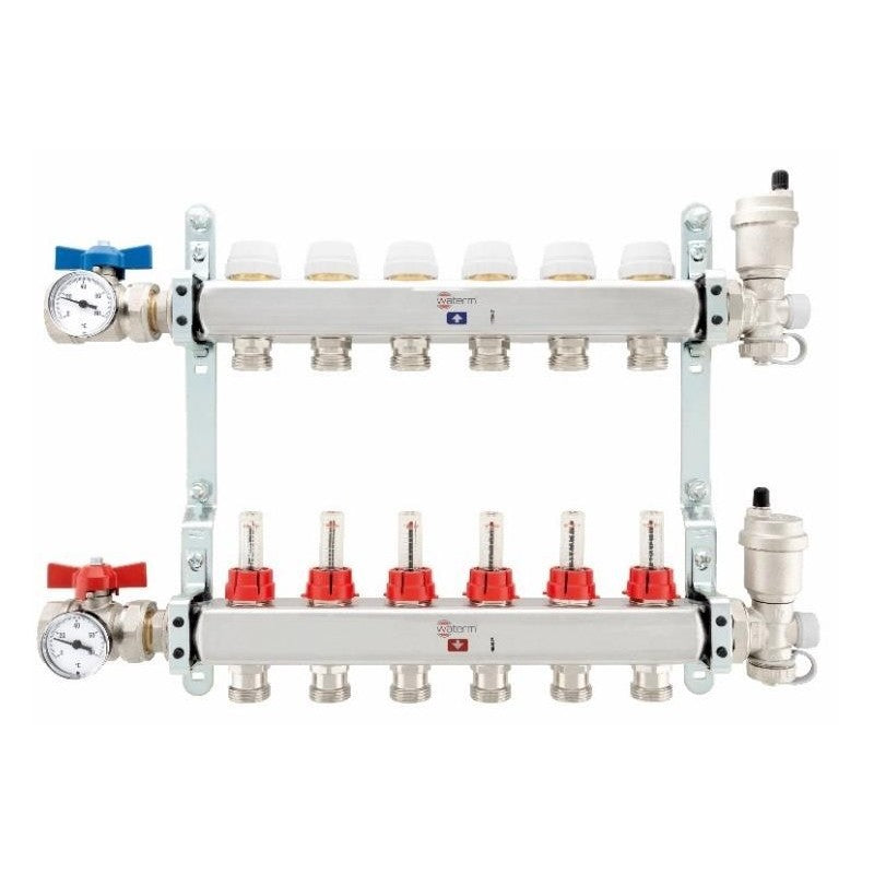 Solarics Waternor Pre -Hot Edelstahlkollektor von 11 Ausgängen für hydraulischem Strahlung - Wateror - Hidroradi – Hydraulische Fußbodenheizung