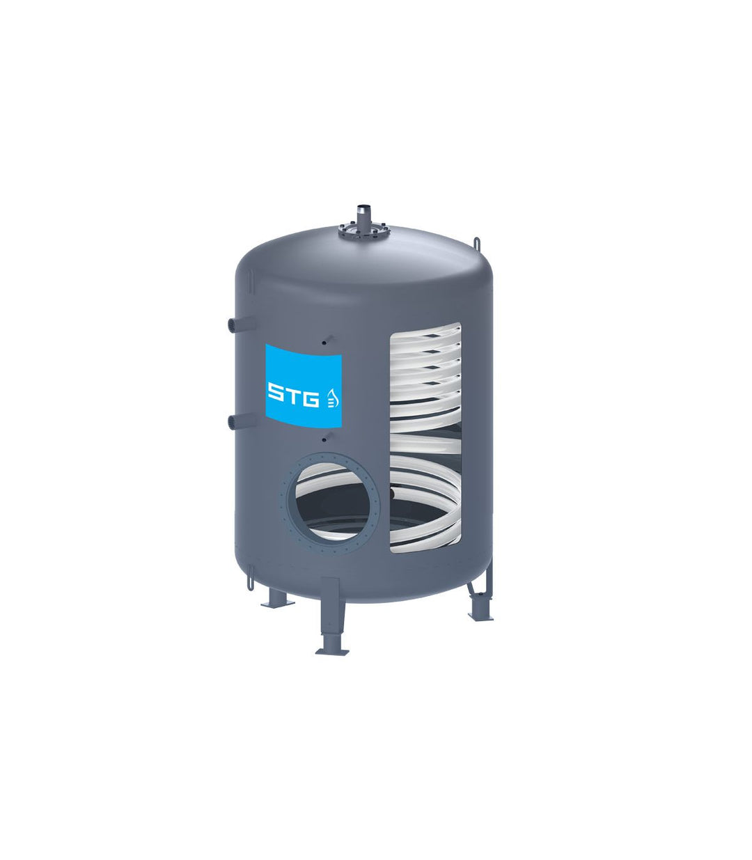 Niederbau-Warmwasserbereiter 1 echangeur STG 1000 à 2000L