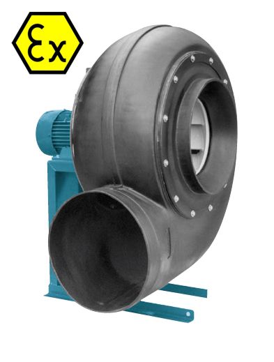 Venplast PR EX 504 400V PTC PE-EL – Radialventilator, explosionsgeschützt, säurebeständig, 2,2 kW, 8870 m³/h