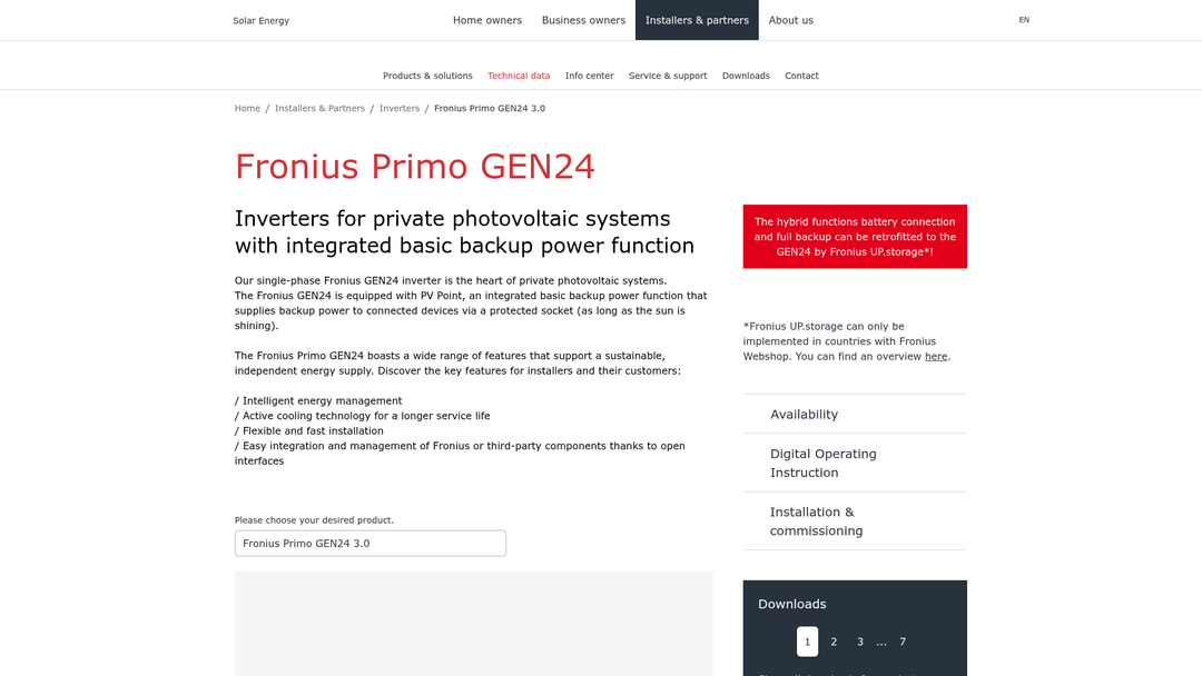 Fronius Primo GEN24 4.0 Plus Wechselrichter