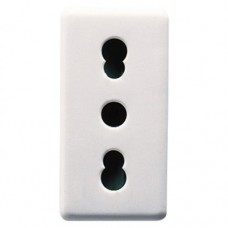 Gewiss System Steckdose italienischer Standard 2P+E 16 A, 1 Modul, weiß