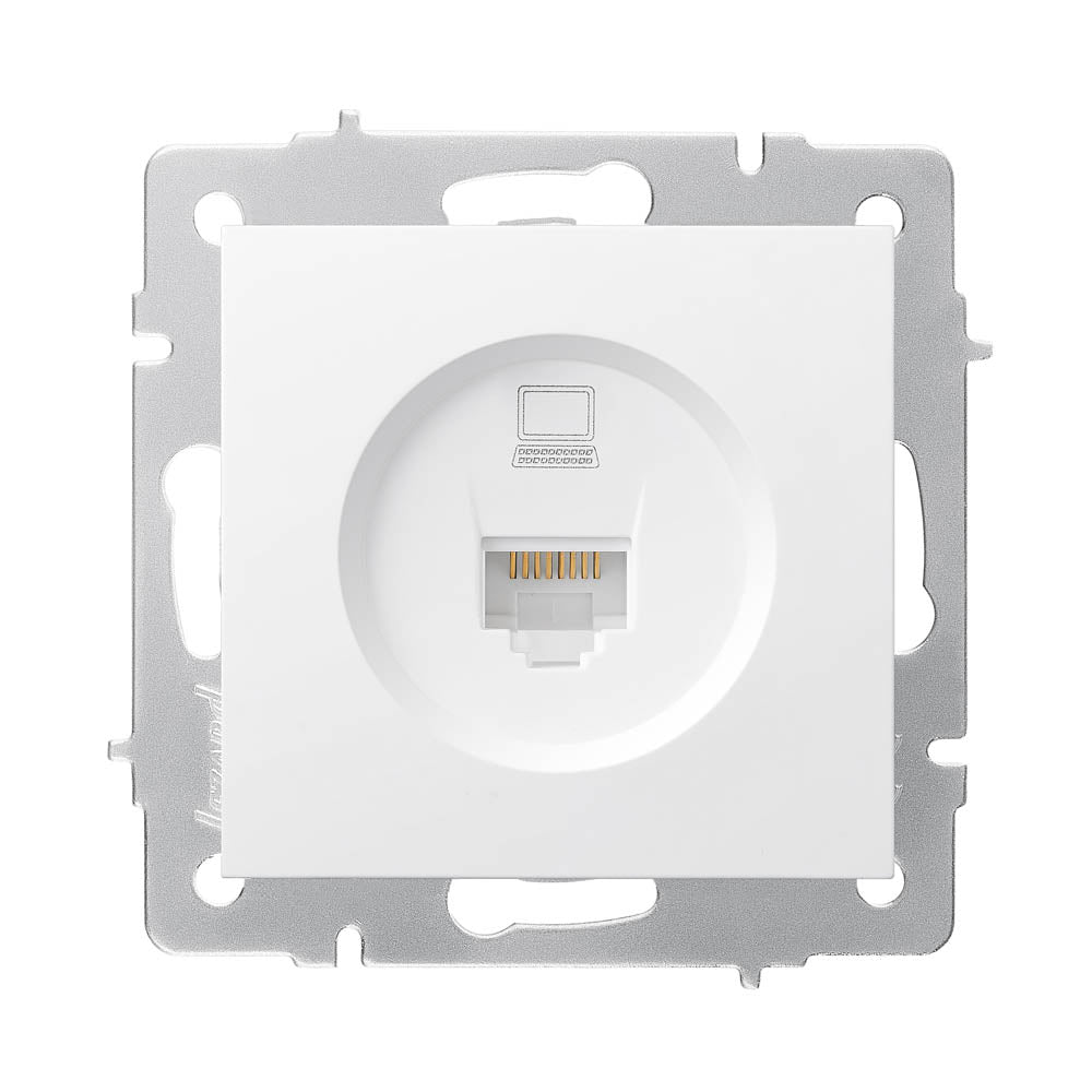 Lezard Vesna Datendose 1 x RJ45 Cat. 6e, weiß