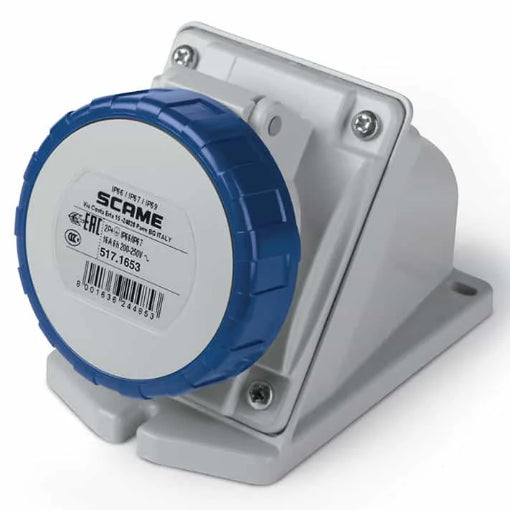 Scame CEE-Wandsteckdose 2P+E 16 A, 230 V, IP67