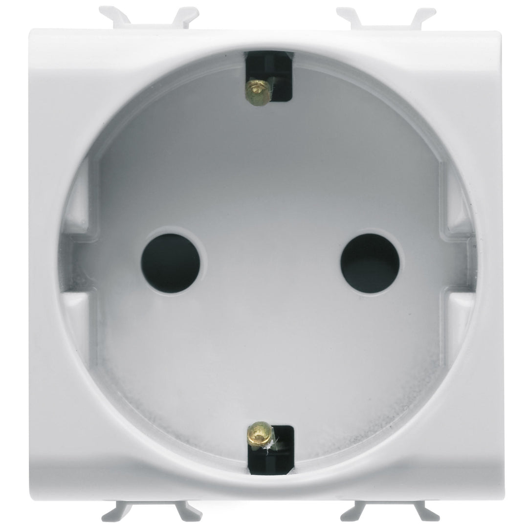 Gewiss ChoruSmart Schutzkontakt-Steckdose, 2 Module, 16 A, weiß glänzend