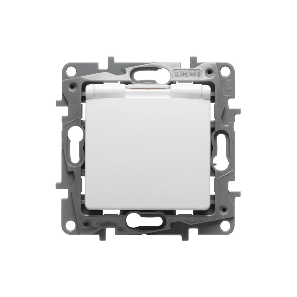 Legrand Salbei Schuko-Steckdose mit Klappdeckel 16 A, weiß