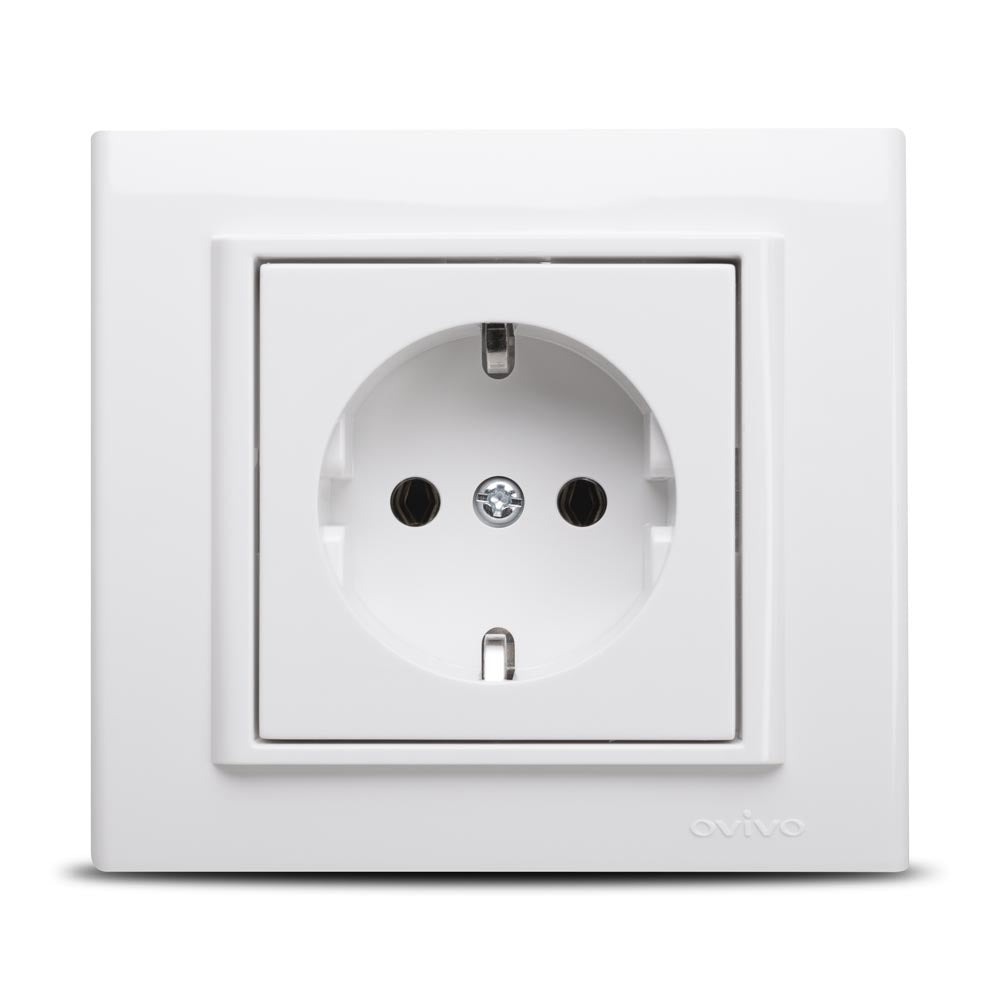 Ovivo Mina Schutzkontaktsteckdose 16 A, 250 V, weiß