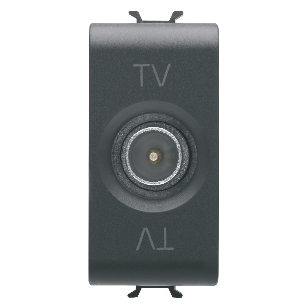 Gewiss Chorus Antennendose TV koaxial Enddose, 1 Modul, schwarz