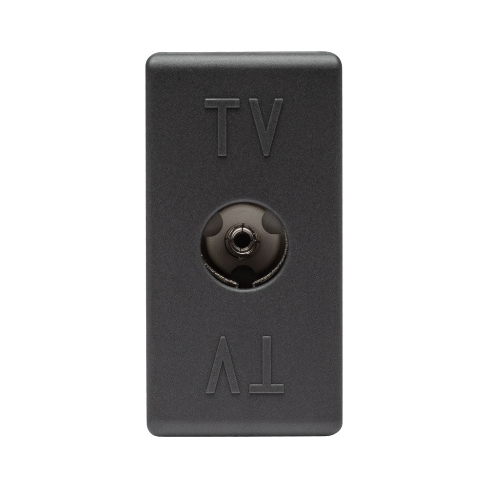 Gewiss System Antennendose TV koaxial Enddose, 1 Modul, schwarz